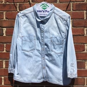 NWOT BDG Chambray Button Down Shirt